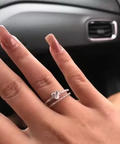 Trending Heart shape ring combo for women and girls
