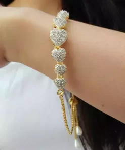 Ad Heart Diamond Bracelet For Women